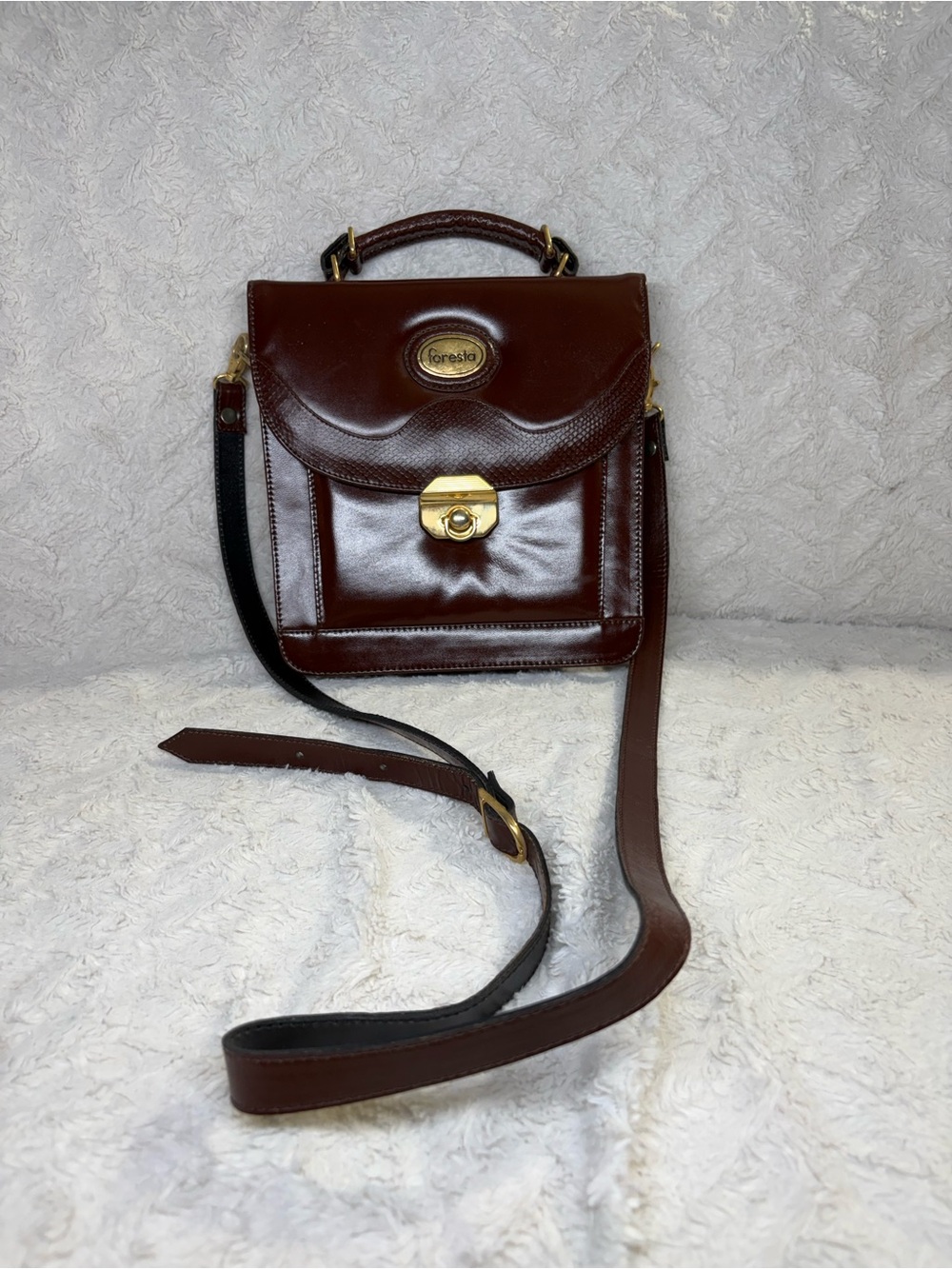 vintage Foresta leather shoulder purse